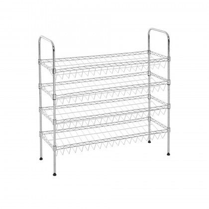 Sapateira Cromada 4 Níveis 75X25X85CM Sapateira Cromada 4 Níveis 75X25X85CM