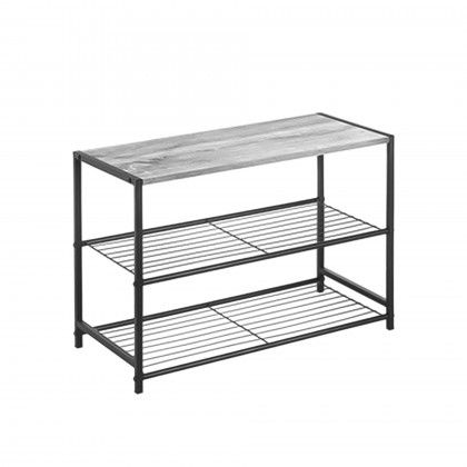 Estante 3 Níveis Preta 60X30X43CM Estante 3 Níveis Preta 60X30X43CM