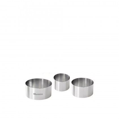 Aro Empratar Inox Redondo 6/8/10X4.5cm Pack 3