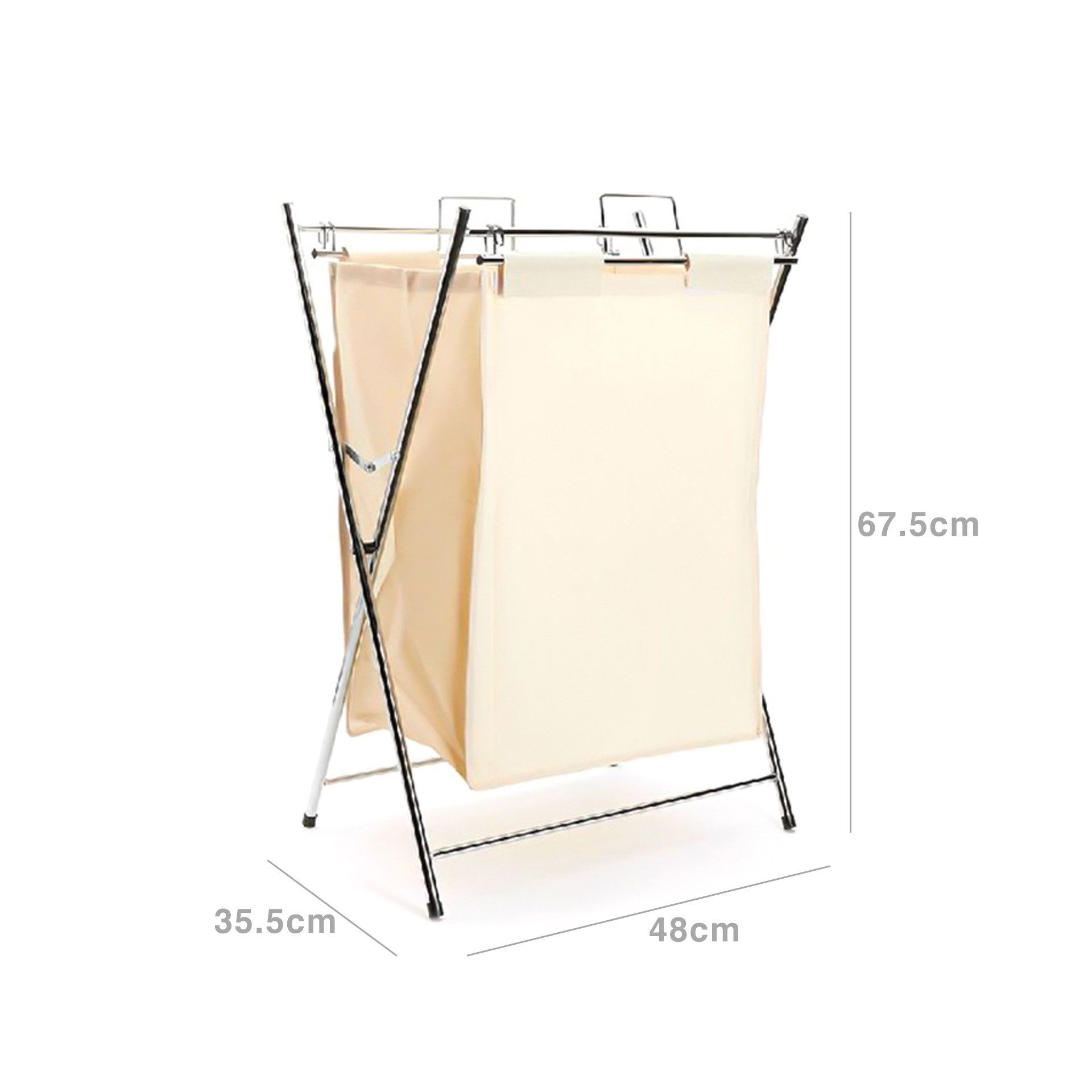 Cesto Roupa Tecido Dobrável 48X35.5X67.5CM