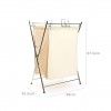 Cesto Roupa Tecido Dobrável 48X35.5X67.5CM Cesto Roupa Tecido Dobrável 48X35.5X67.5CM