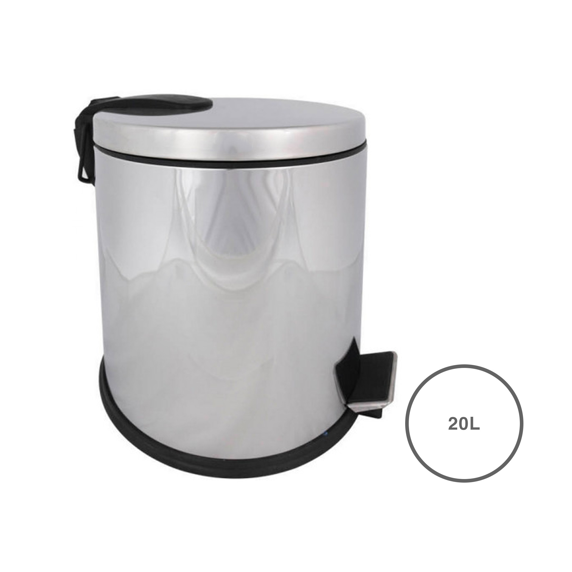 Balde Lixo com Pedal Inox 20L