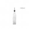 Galheteiro Vidro Tampa Inox Anna Linhas 500ml 5.5X5.5X30cm