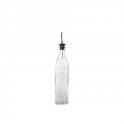 Galheteiro Vidro Tampa Inox Anna Linhas 500ml 5.5X5.5X30cm