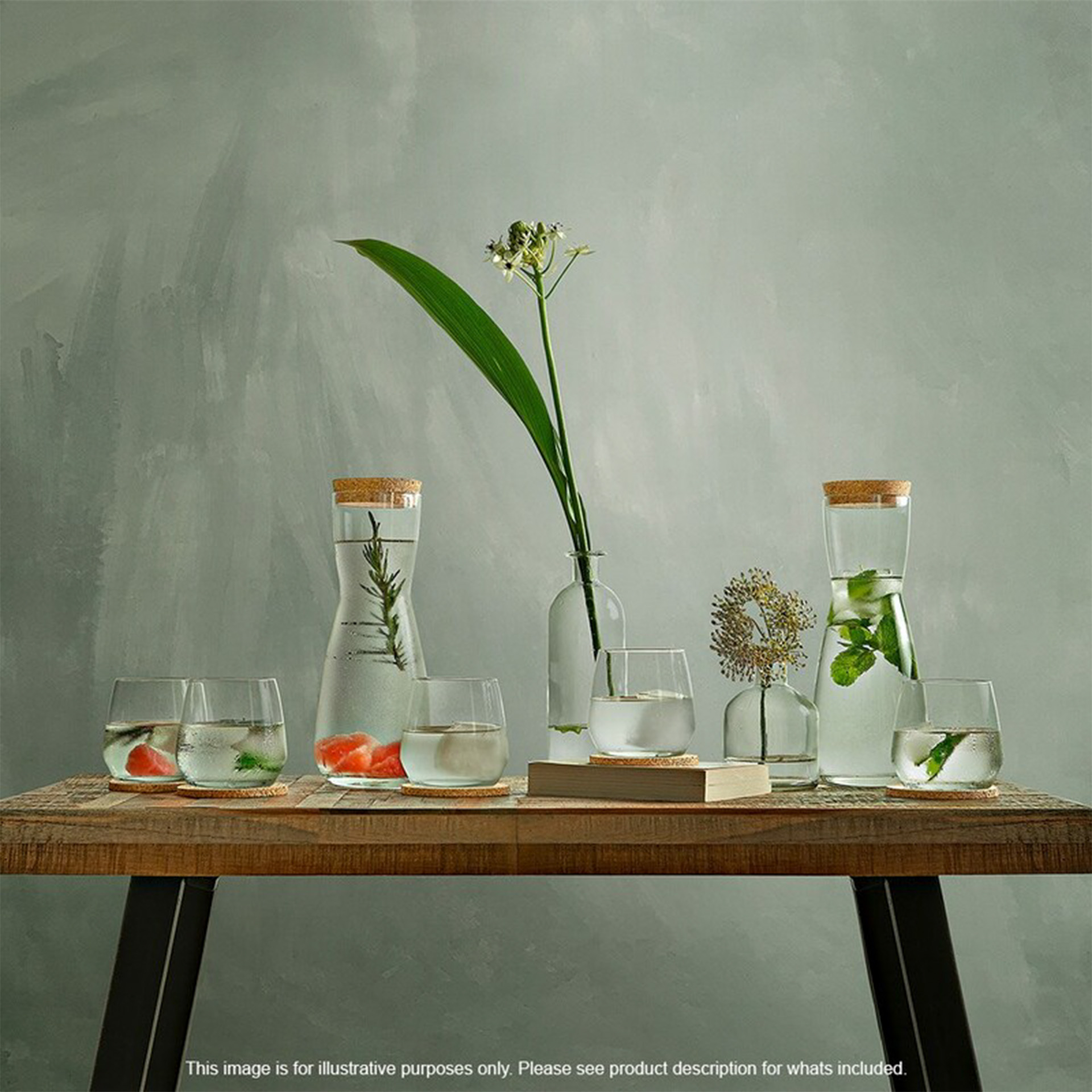 Jarro com 4 Copos Debonair 1L / 4X37CL