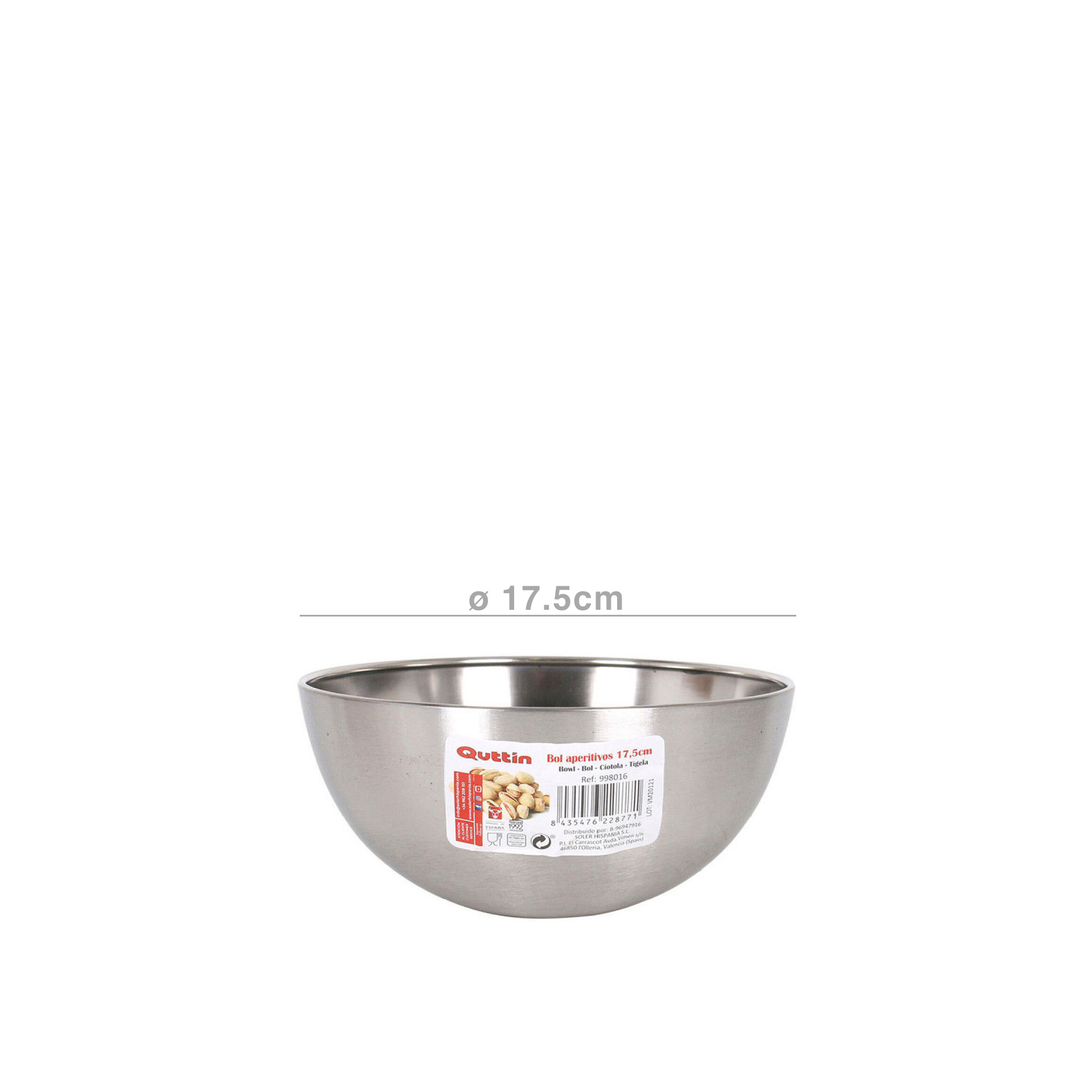 Taça Inox 17.5cm