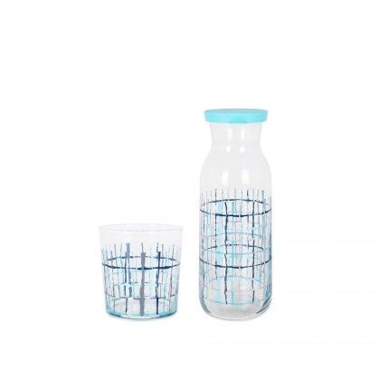 Conjunto Garrafa Vidro 1.2L + 4 Copos