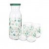 Conjunto Garrafa Vidro 1.2L + 4 Copos 475ML