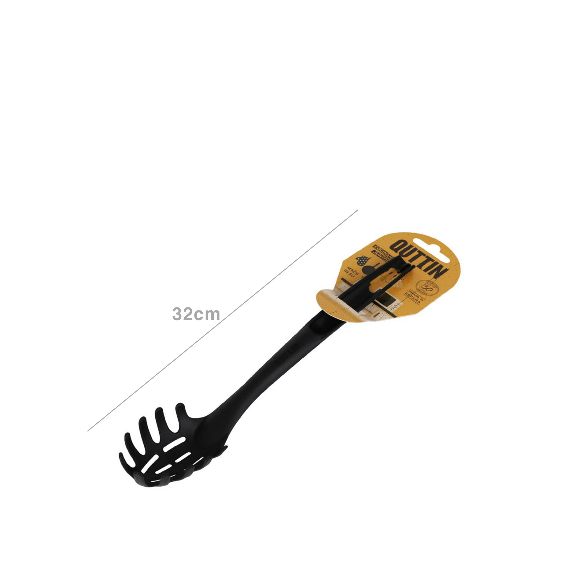 Colher Massa Nylon Preto 32X6cm