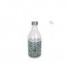 Garrafa Vidro Anna com Tampa Metal 1L