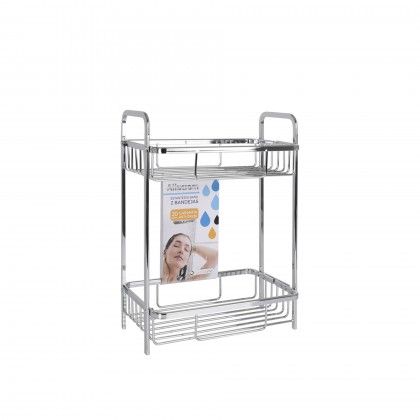 Estante Banho Allucrom 2 Bandejas 29X18X40cm
