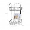 Estante Banho Allucrom 2 Bandejas Canto 23X23X42cm