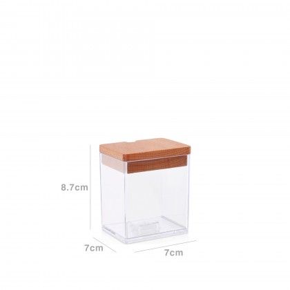 Aucareiro Plstico Tampa Madeira 7X7X8.7CM