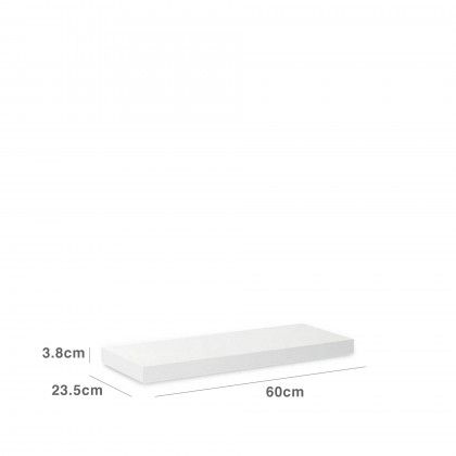 Estante Parede MDF Branco 23.5X60X3.8CM