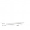 Estante Parede MDF Branco 23.5X80X3.8CM