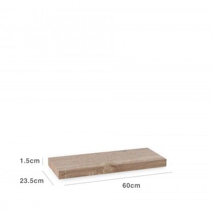 Estante Parede Castanho 23.5X60X1.5CM
