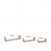 Estante Parede MDF Castanho 22/32/42CM Pack 3