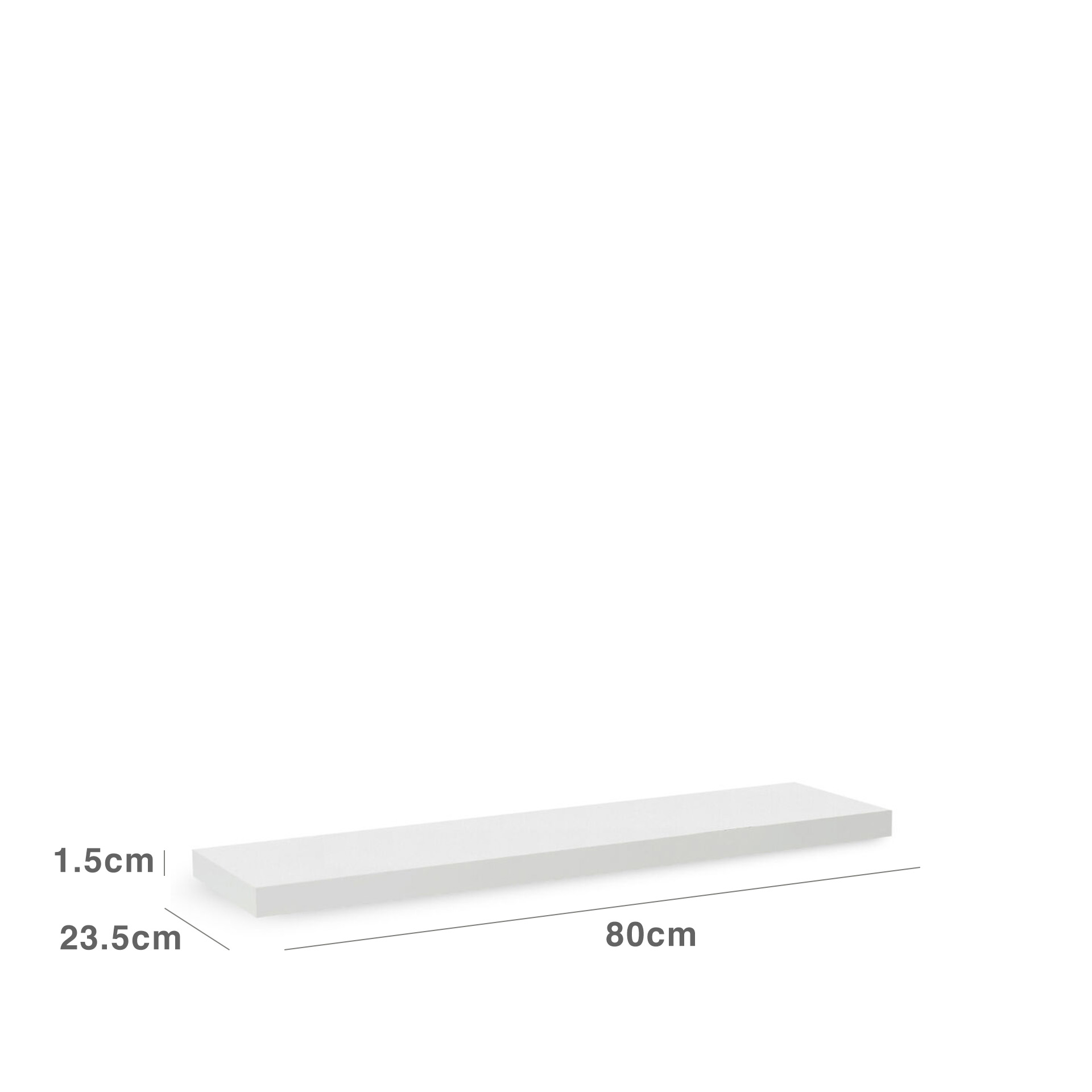 Estante Parede Branco 23.5X80X1.5CM