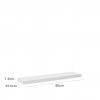Estante Parede Branco 23.5X80X1.5CM