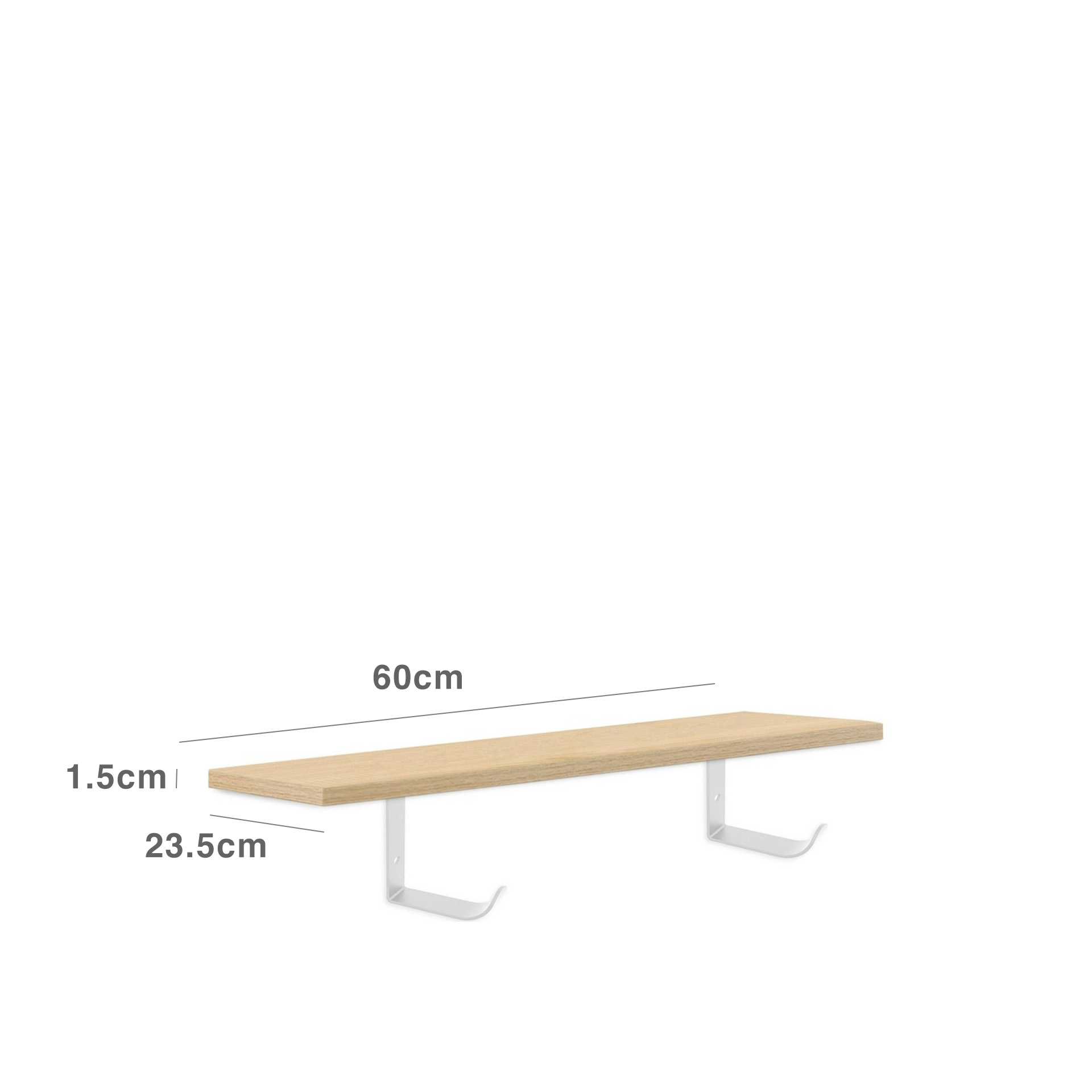 Estante Parede Castanho 60X23.5X1.5CM