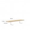 Estante Parede Castanho 60X23.5X1.5CM