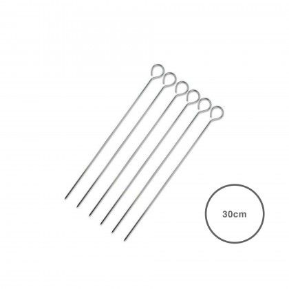 Espeto Metal 30CM Pack 6