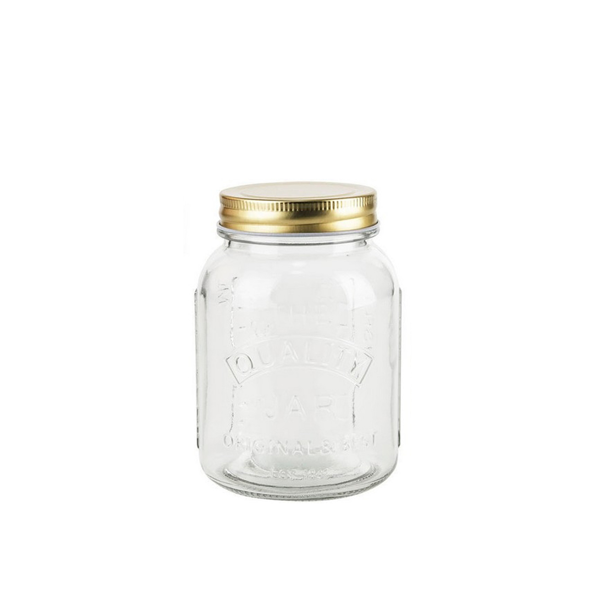 Frasco Hermético Anna com Tampa Rosca Dourada 0.500ml