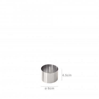 Aro Empratar Inox 6X4.5CM
