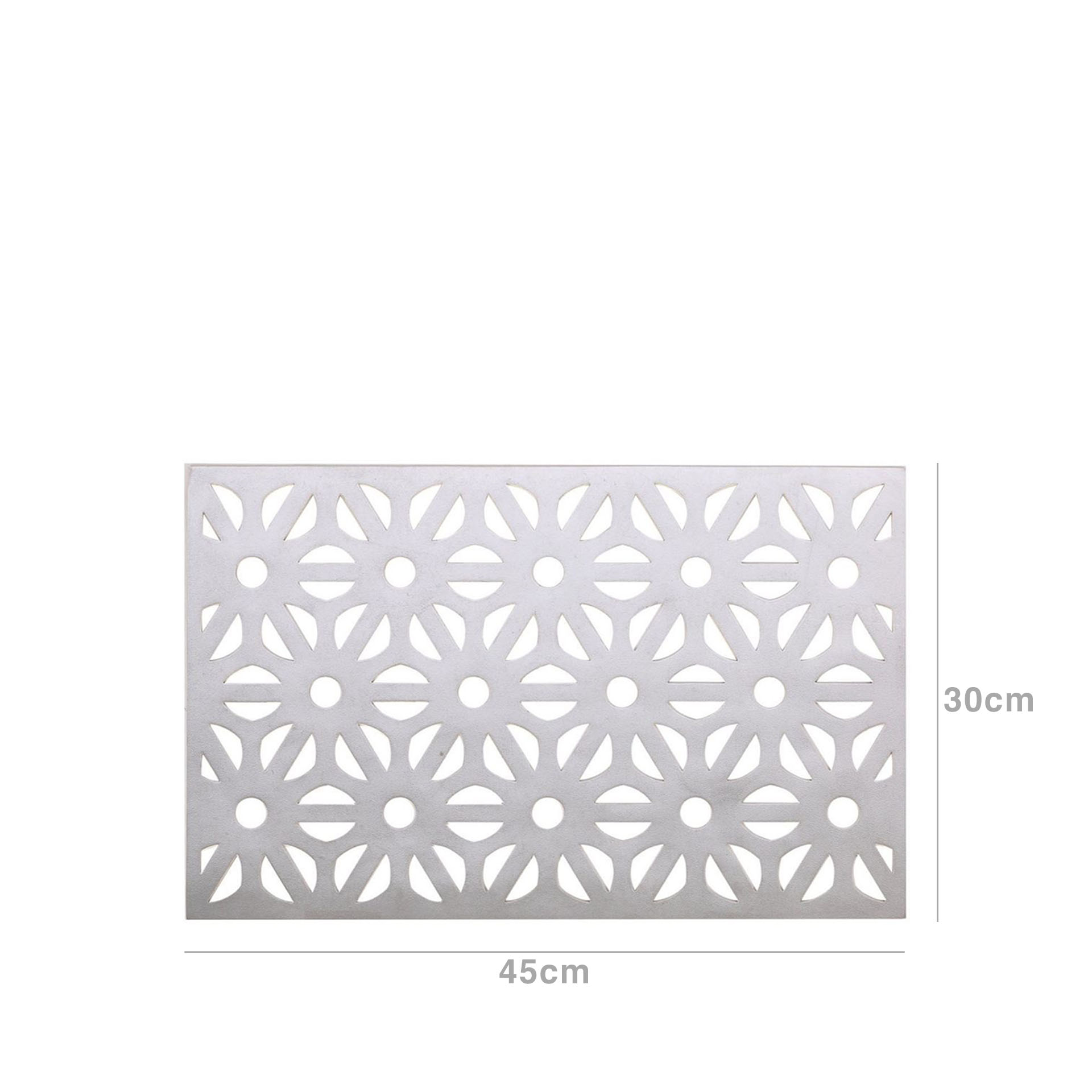 Individual Pvc Prata 45X30CM