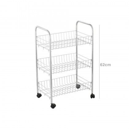 Cesto Multiusos Metal 3 Estantes 62cm Cesto Multiusos Metal 3 Estantes 62cm