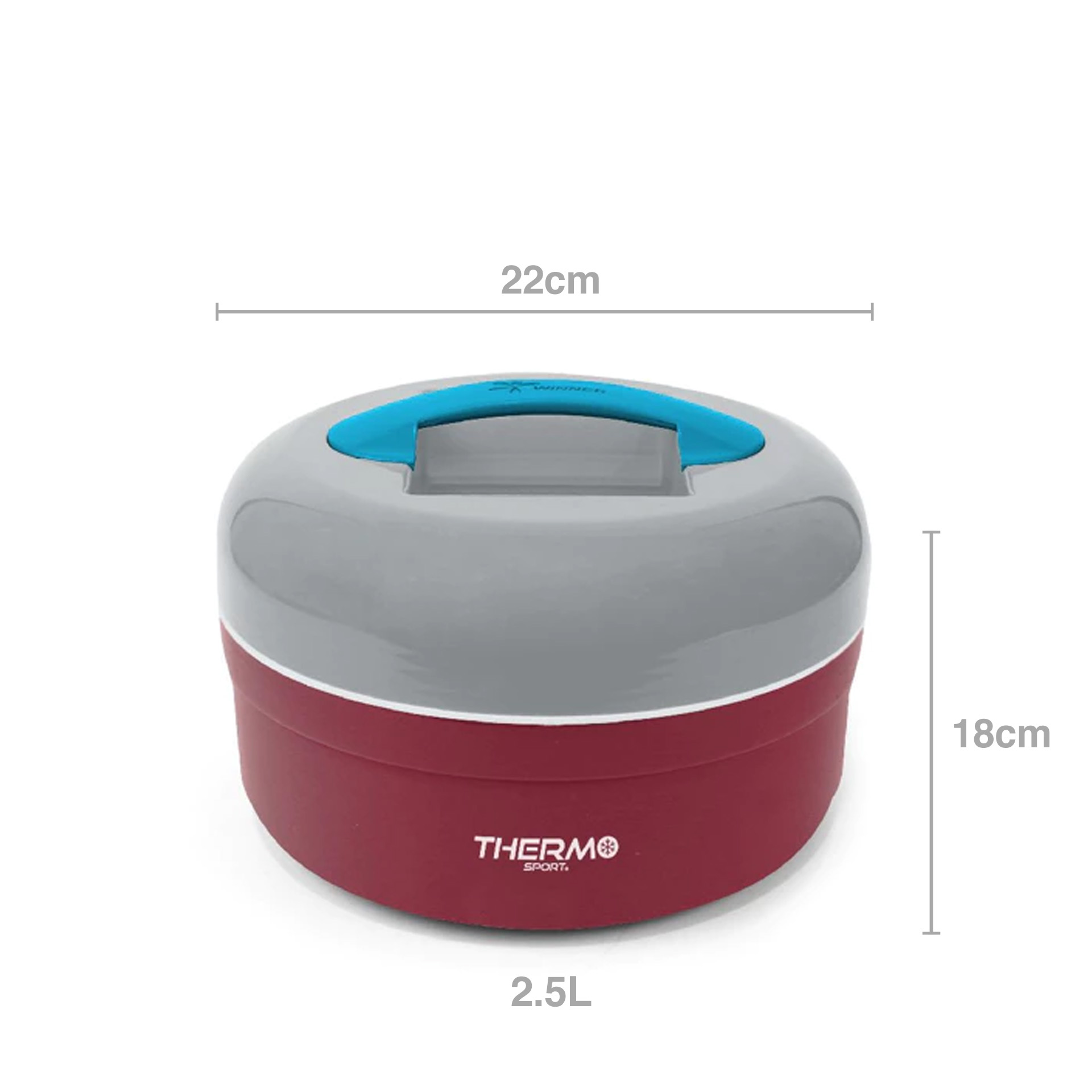 Termo Sólidos Polipropileno Thermosport 2500ml 22X18cm