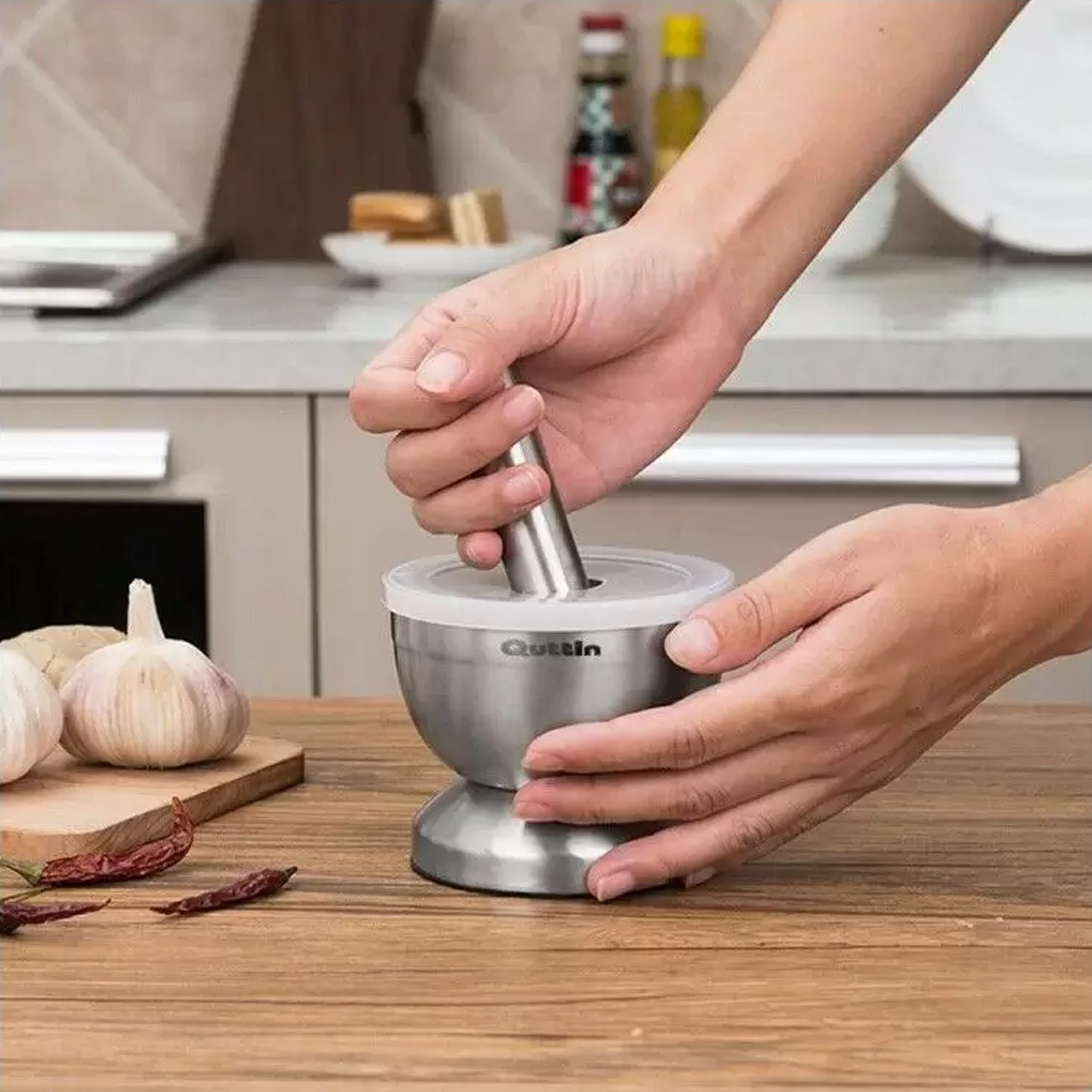 Almofariz Inox 9.8X8.2cm