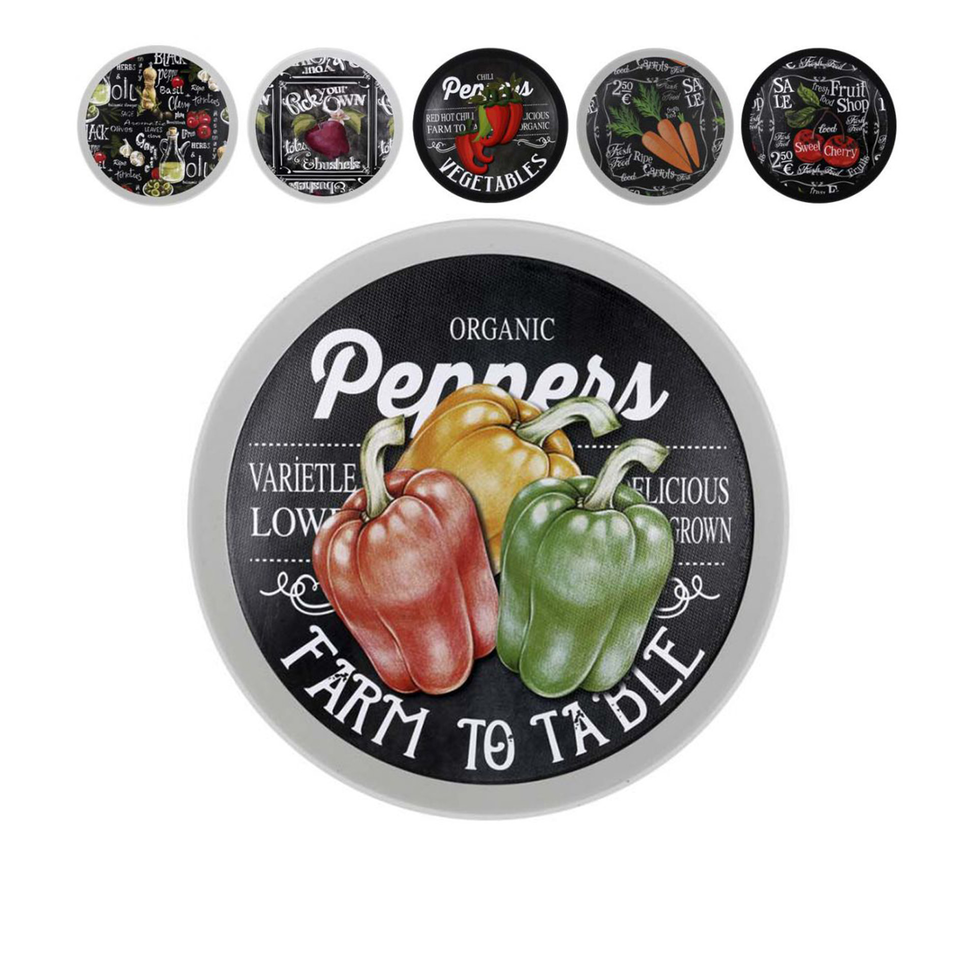 Bandeja Plástica Pimentos 36cm