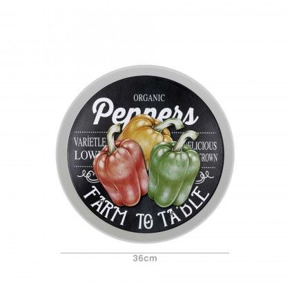 Bandeja Plstica Pimentos 36cm