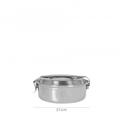 Marmita Inox com Prato 21cm