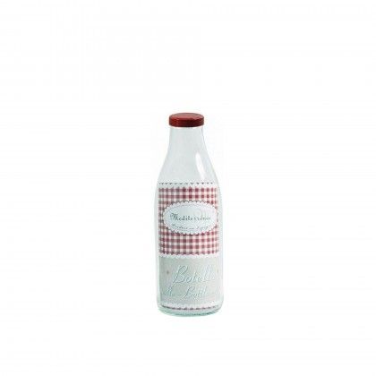 Garrafa Vidro Tampa Metal 1L