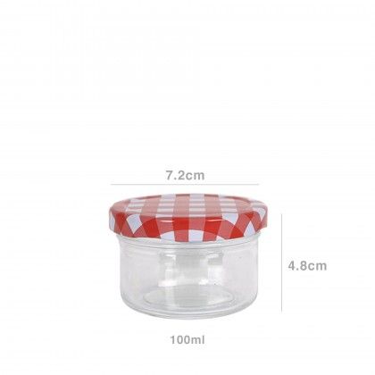 Frasco Hermtico com Tampa Rosca Xadrez 100ml 7.2X4.8cm