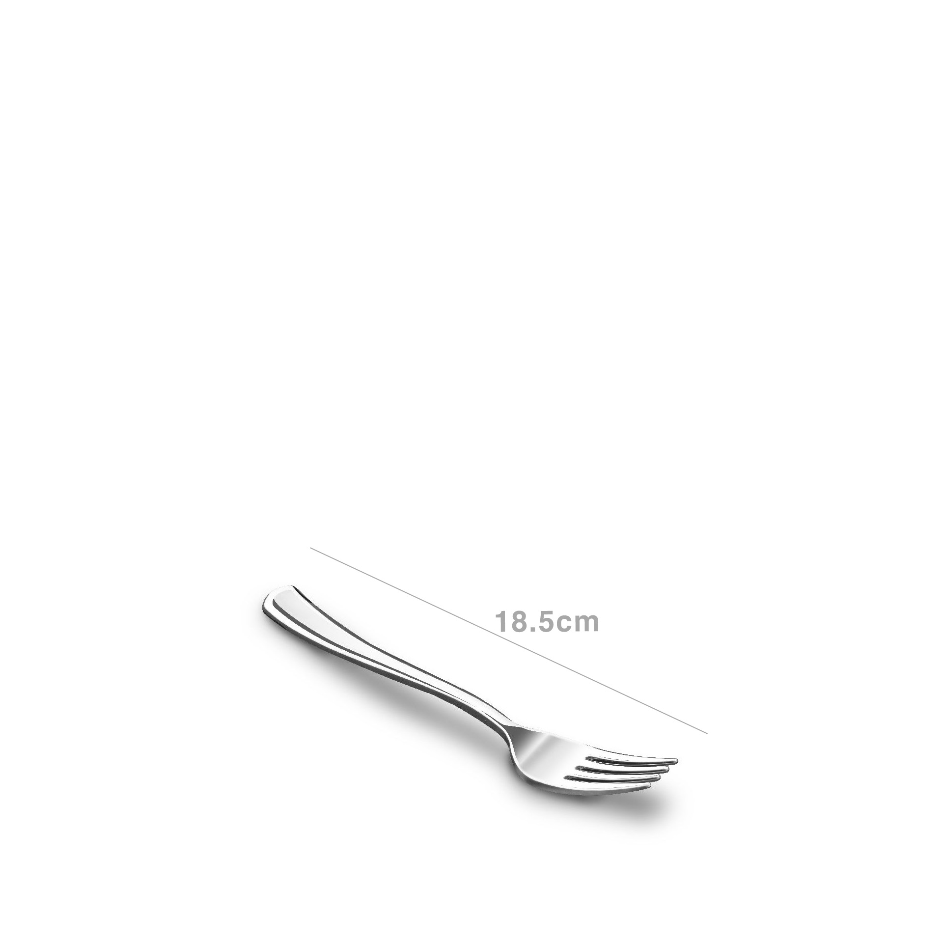 Garfo Plástico Reutilizável Prata 18.5CM Pack 10