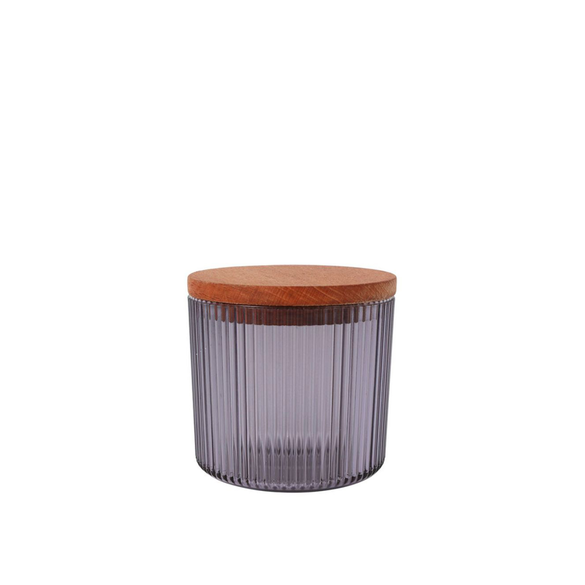 Açucareiro Plástico Linhas Tampa Madeira 330ML