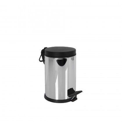 Balde Lixo Metal Tampa Plstico 3L