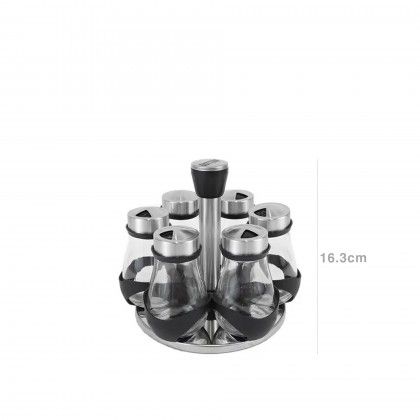 Suporte 6 Frascos Especiarias 17.8X17.8X16.3cm