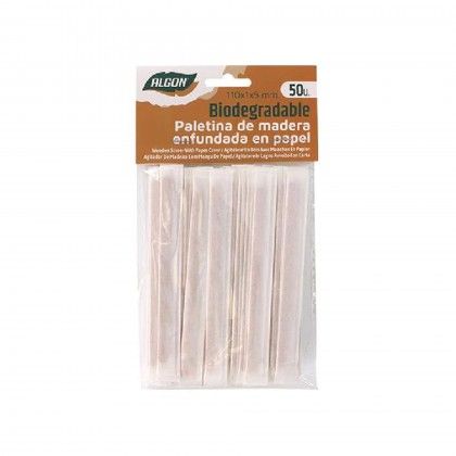 Palheta Caf Madeira Biodegradvel Embalado 0.5X11cm Pack 50