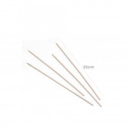 Palito Bambu Biodegradvel 2.5X250mm Pack 100
