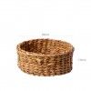 Cesto Vime Redondo Bege 26X10cm