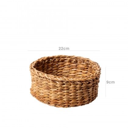 Cesto Vime Redondo Bege 22X9cm Cesto Vime Redondo Bege 22X9cm