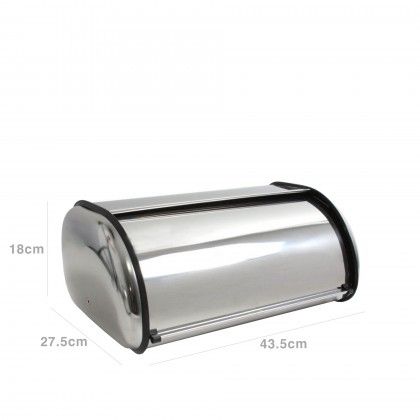 Caixa Po Inox Prateado 43.5X27.5X18cm