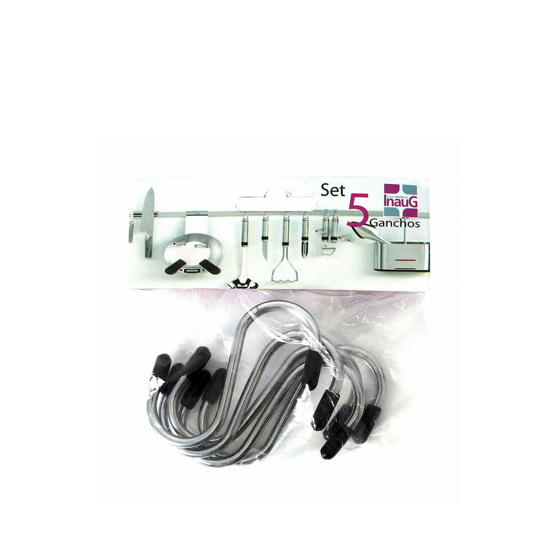 Gancho Cozinha Inox 6.5X3.5cm Pack 5