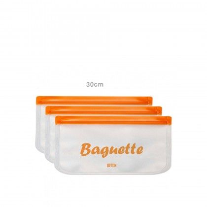 Saco Reutilizvel Baguette 30X15cm Pack 3
