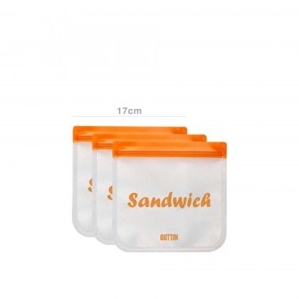 Saco Reutilizvel Sandwich 17X17cm Pack 3