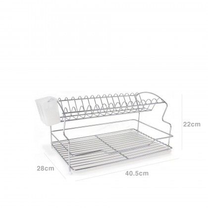 Escorredor Pratos Metal 28X40.5X22cm
